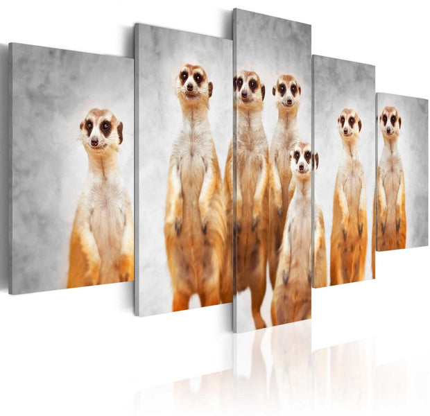 Stretched Canvas Animal Art - Meerkats-Tiptophomedecor