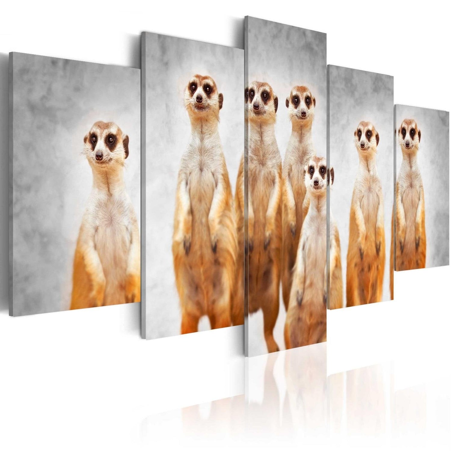 Stretched Canvas Animal Art - Meerkats-Tiptophomedecor