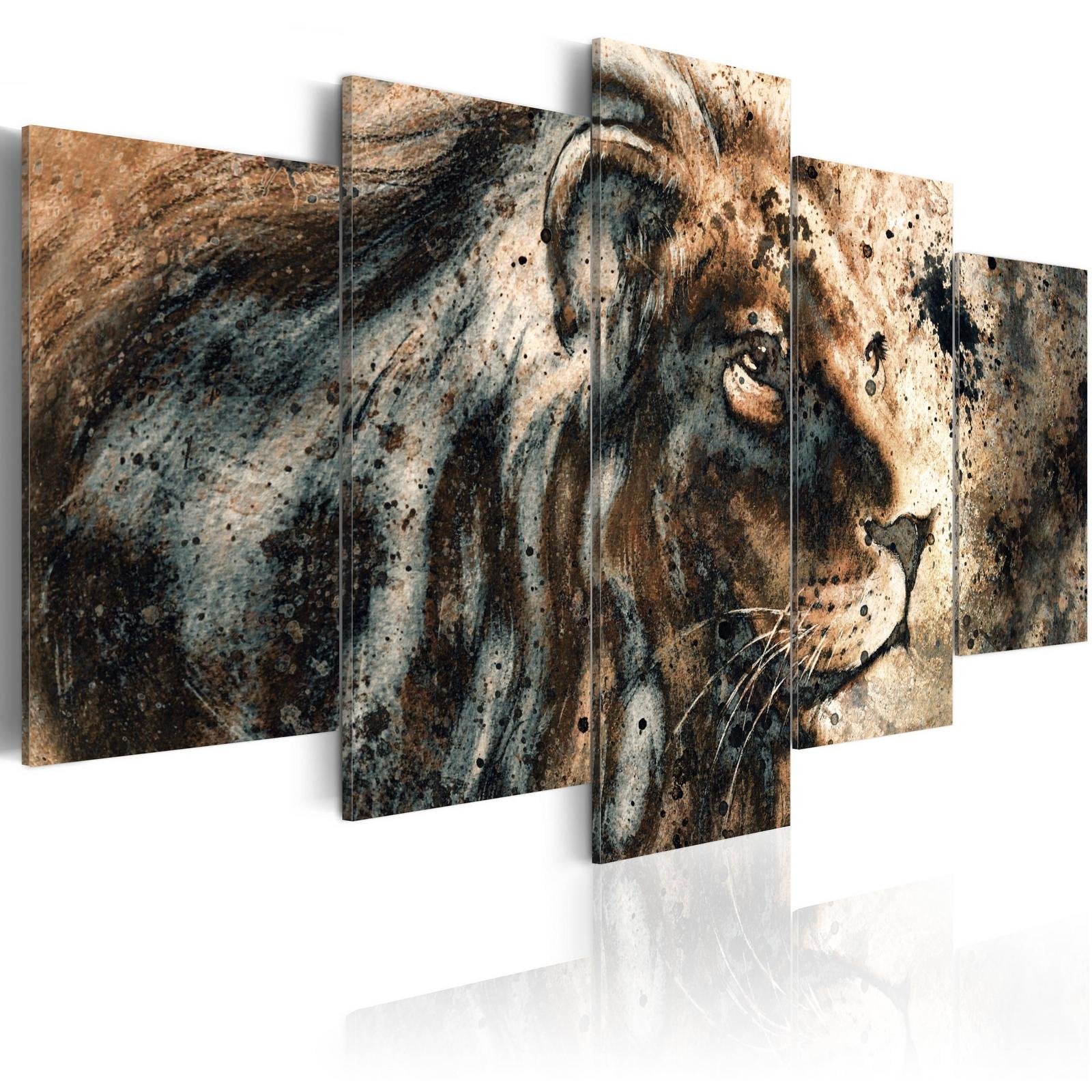 Stretched Canvas Animal Art - Memory Of The King-Tiptophomedecor
