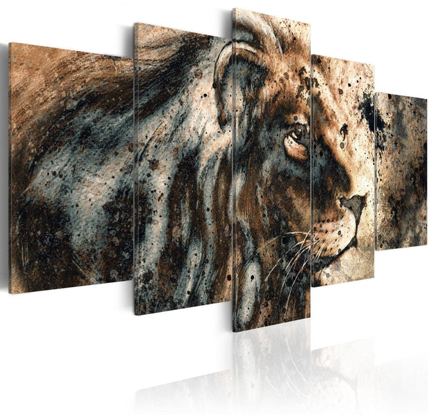 Stretched Canvas Animal Art - Memory Of The King-Tiptophomedecor