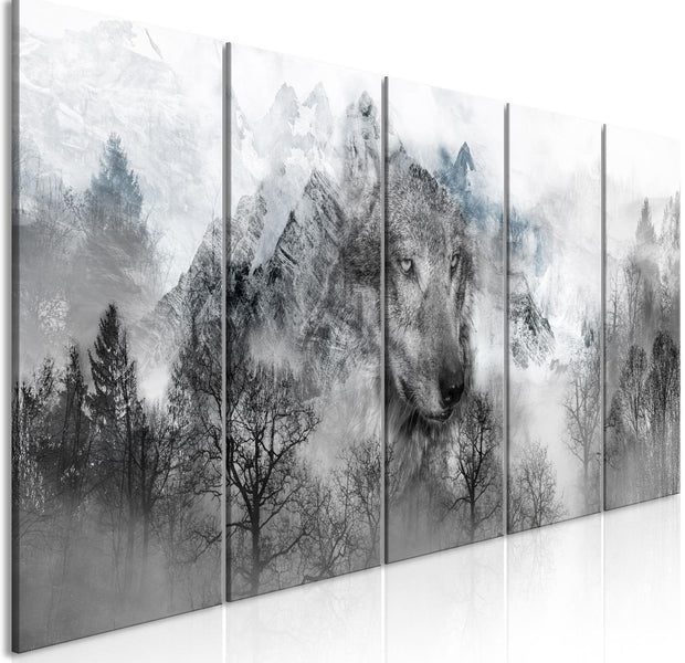 Stretched Canvas Animal Art - Mountain Predator Narrow-Tiptophomedecor