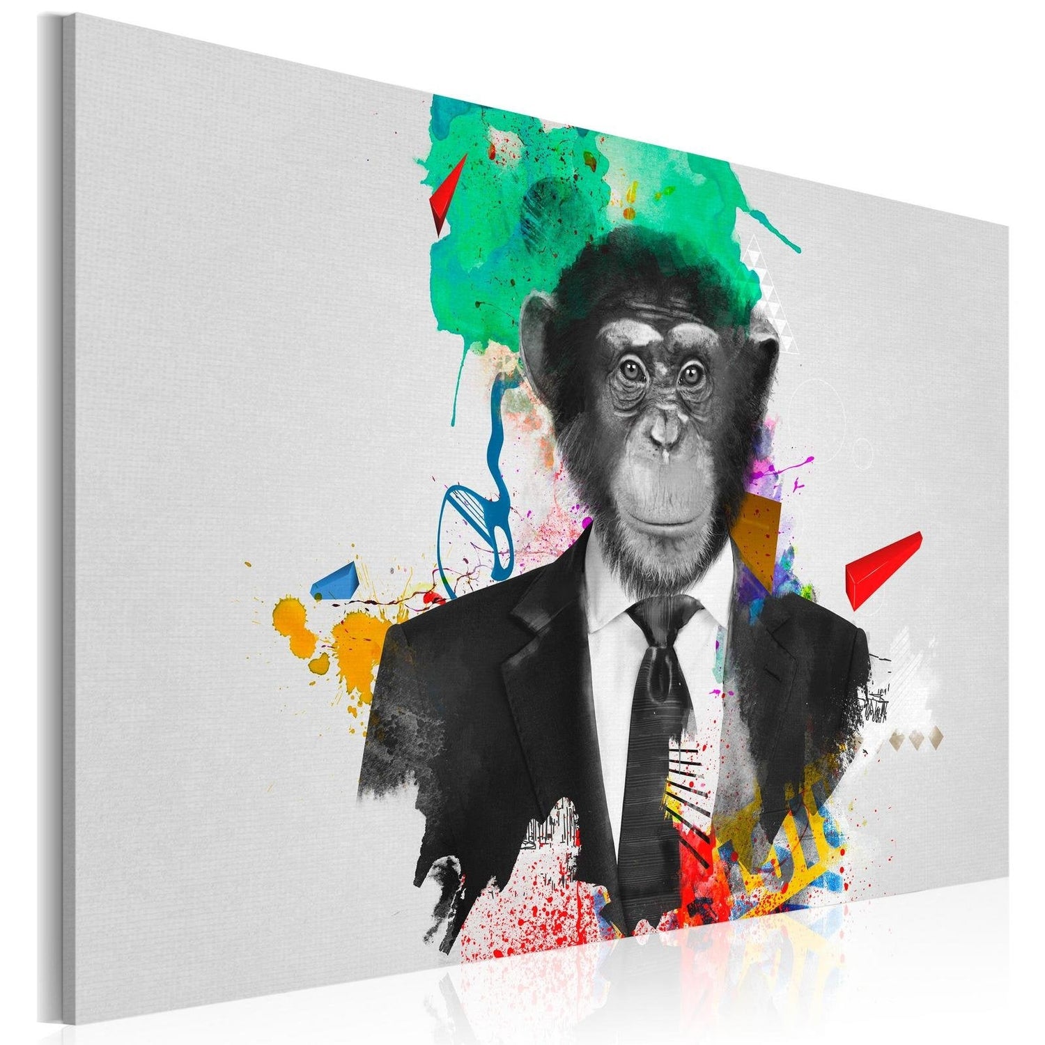 Stretched Canvas Animal Art - Mr Monkey-Tiptophomedecor