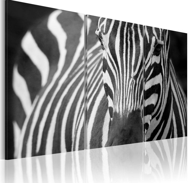 Stretched Canvas Animal Art - Mrs. Zebra-Tiptophomedecor