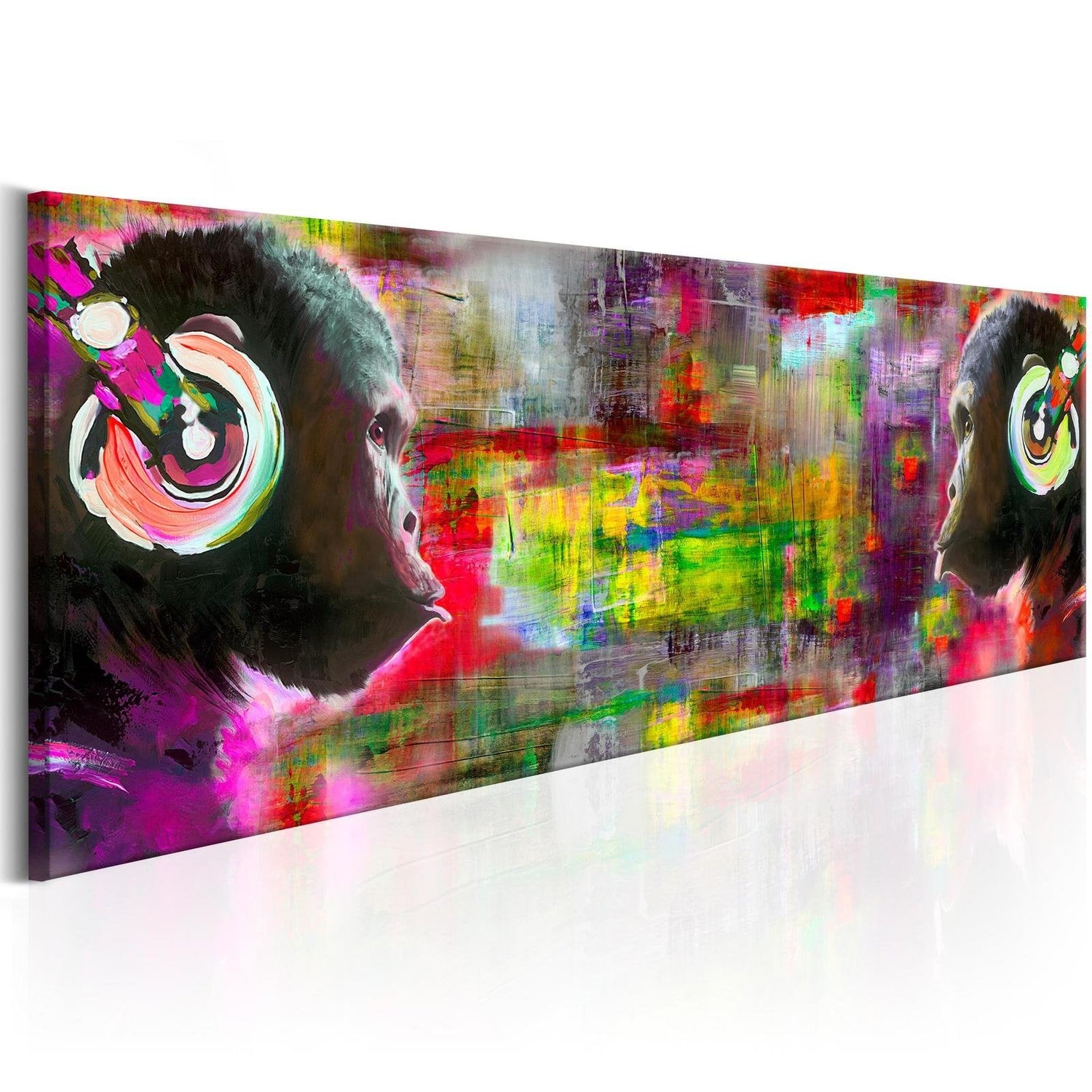 Stretched Canvas Animal Art - Musical Duet-Tiptophomedecor