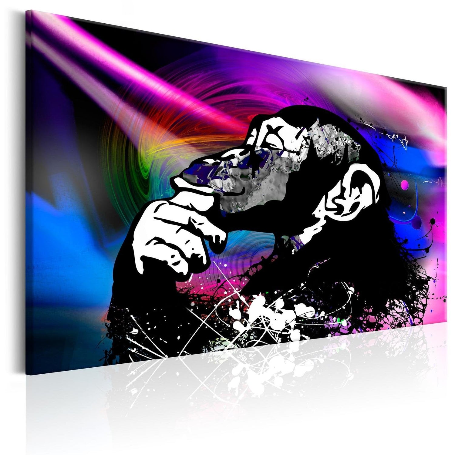 Stretched Canvas Animal Art - Neon Party-Tiptophomedecor