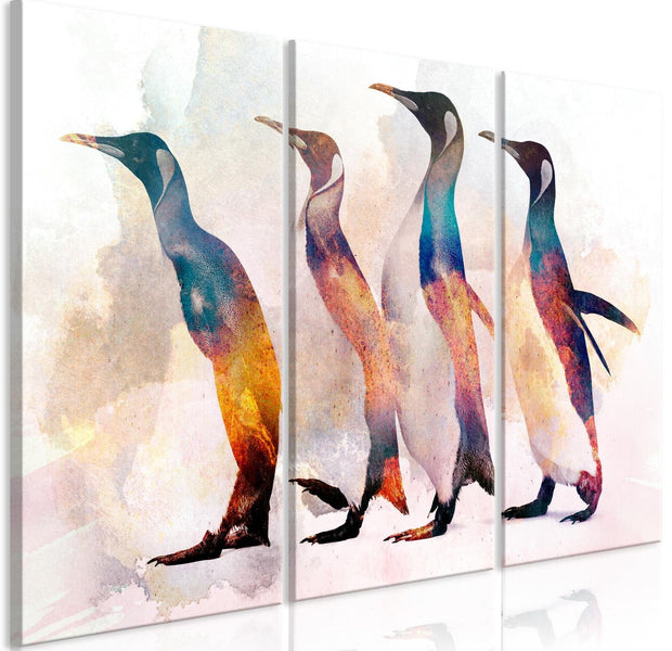 Stretched Canvas Animal Art - Penguin Wandering-Tiptophomedecor