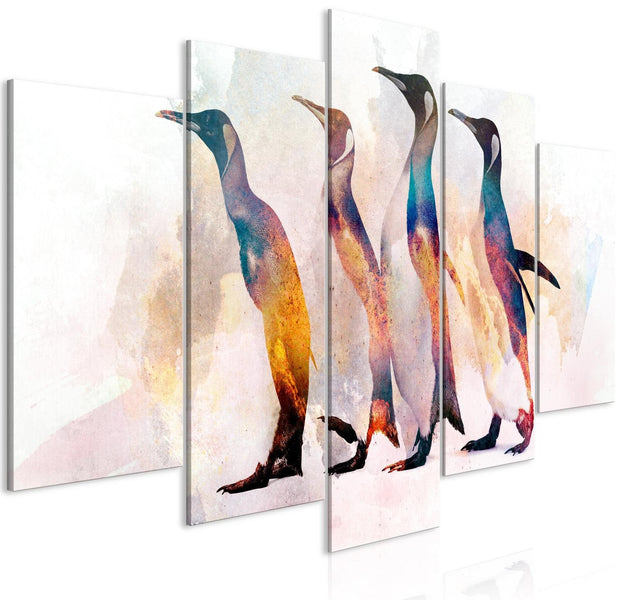 Stretched Canvas Animal Art - Penguin Wandering Wide-Tiptophomedecor