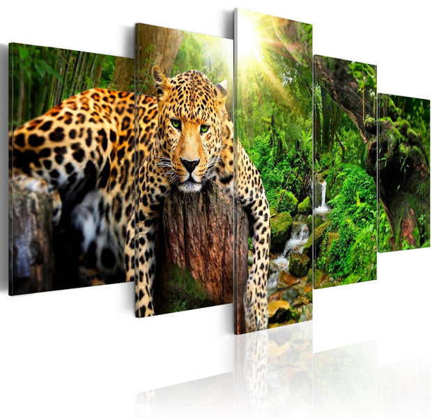 Stretched Canvas Animal Art - Predator'S Relaxation-Tiptophomedecor