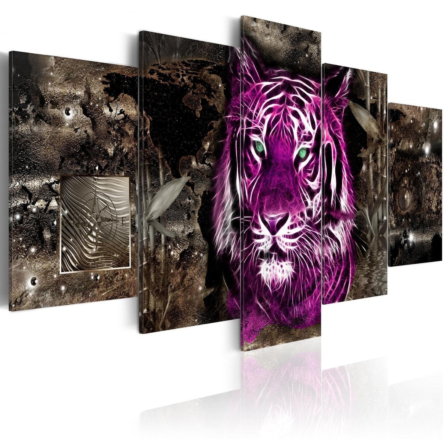 Stretched Canvas Animal Art - Purple King-Tiptophomedecor