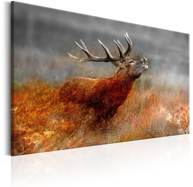 Stretched Canvas Animal Art - Roaring Deer-Tiptophomedecor