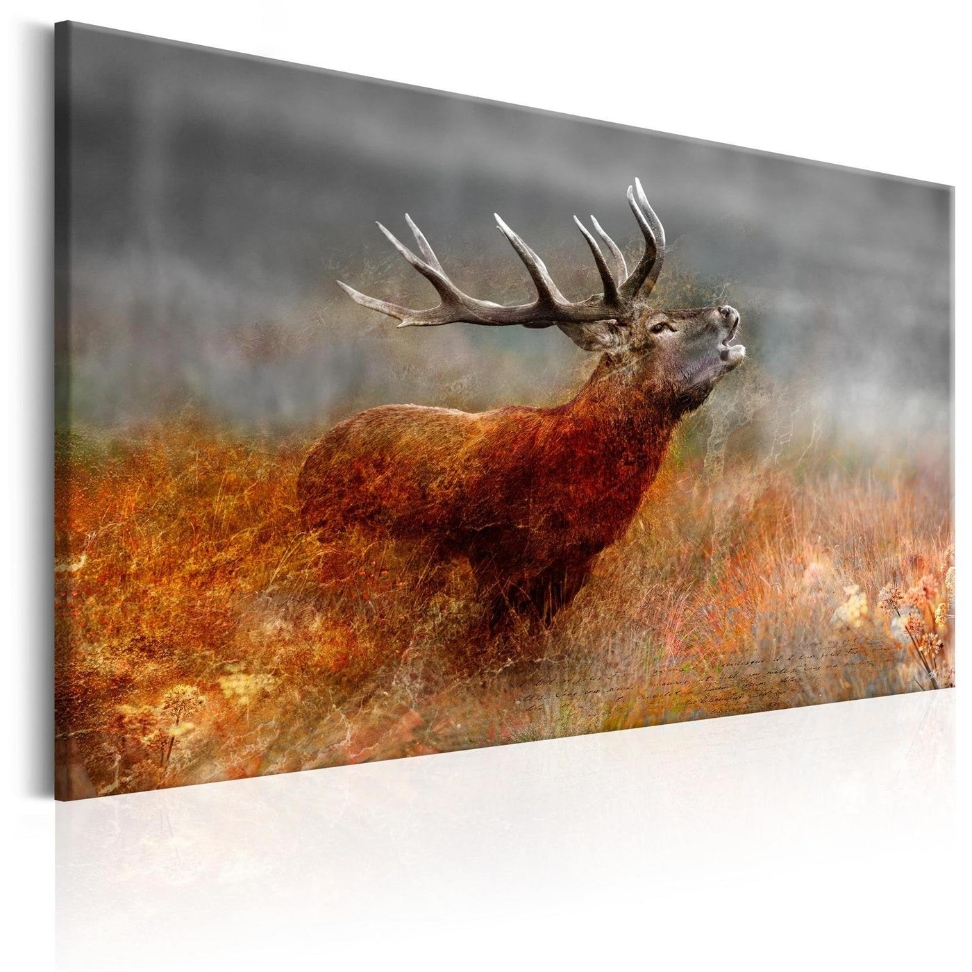 Stretched Canvas Animal Art - Roaring Deer-Tiptophomedecor