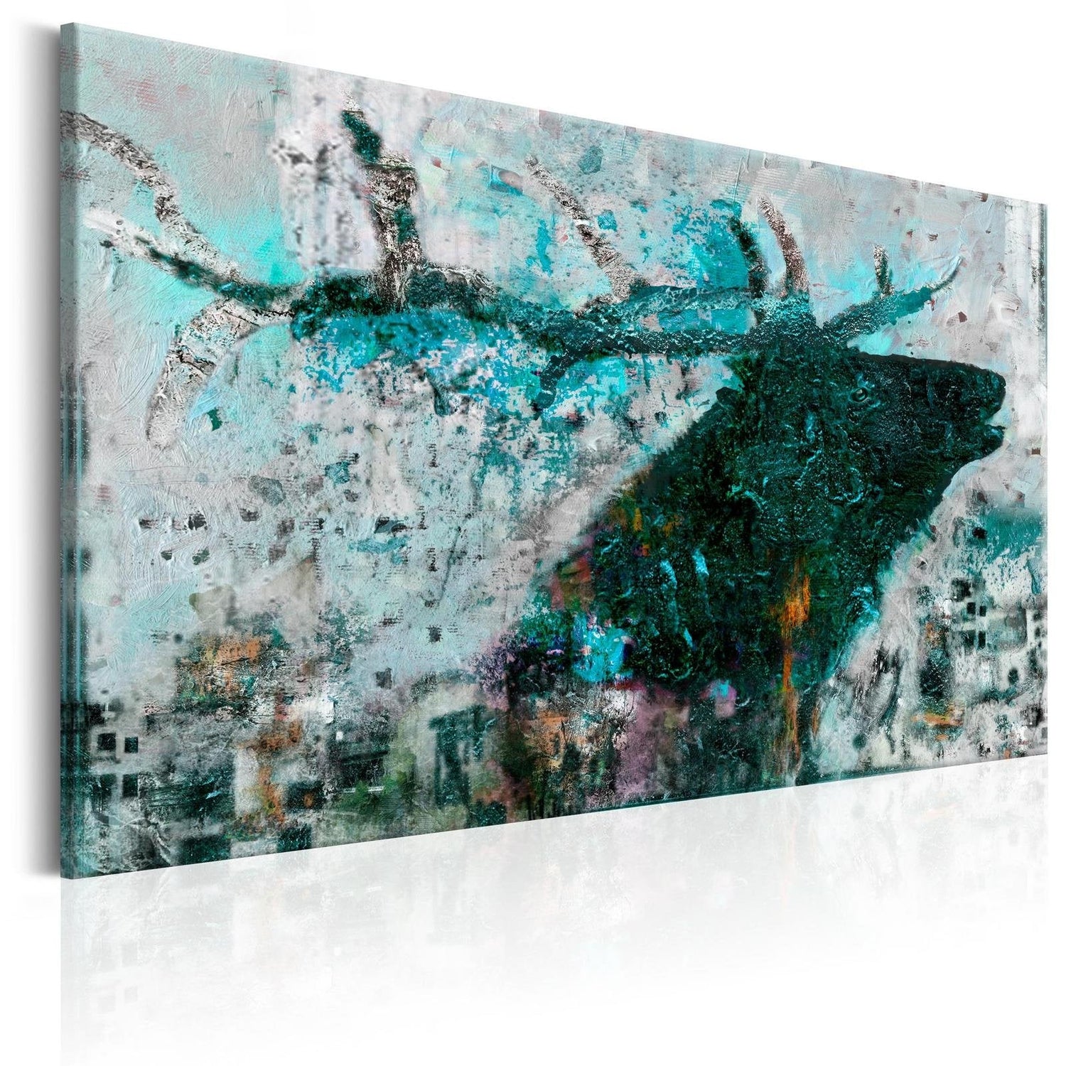 Stretched Canvas Animal Art - Sapphire Deer-Tiptophomedecor