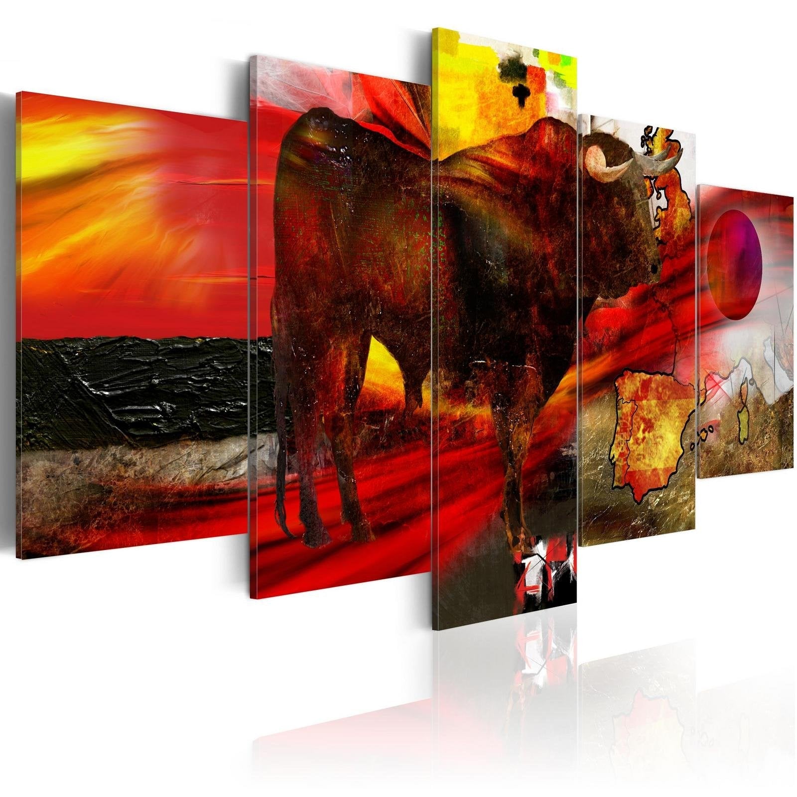 Stretched Canvas Animal Art - Spanish Temper-Tiptophomedecor