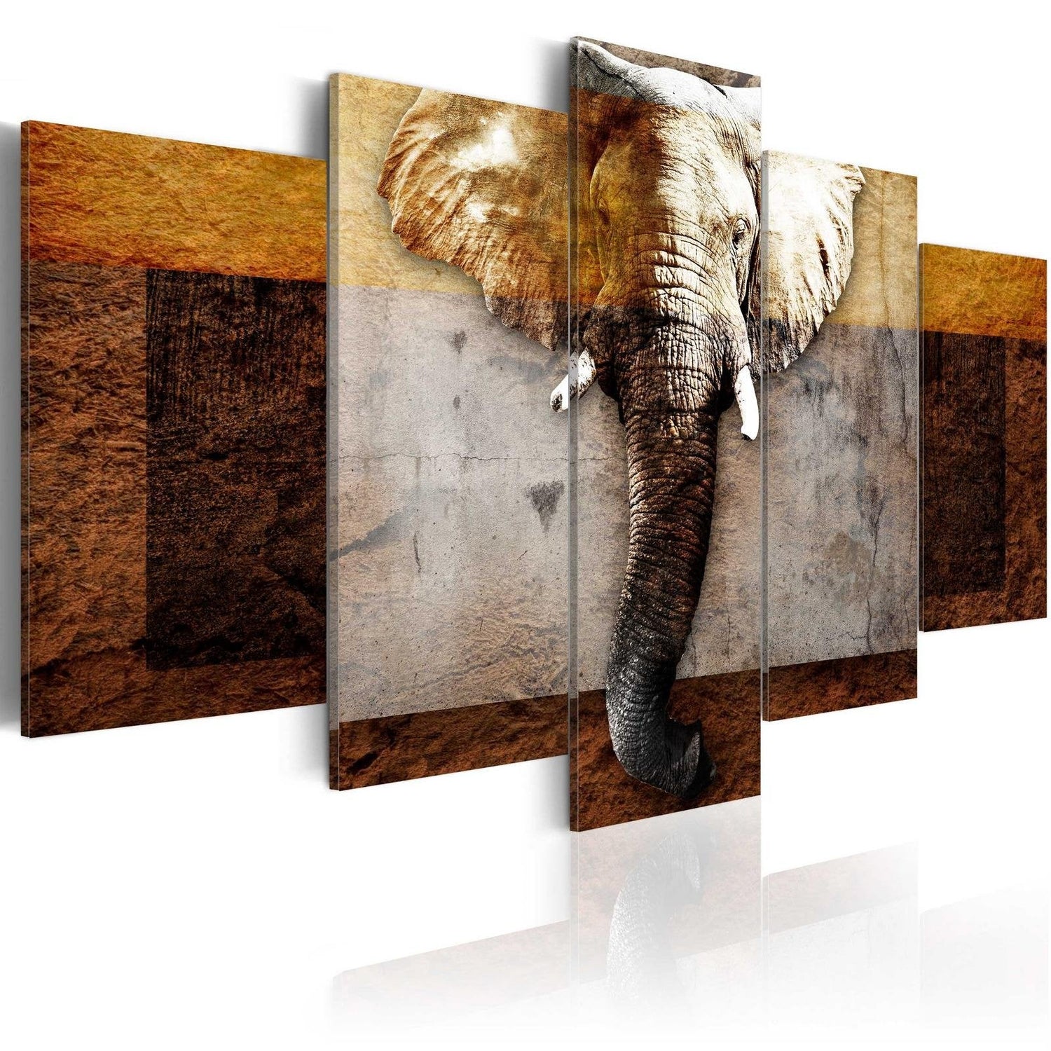 Stretched Canvas Animal Art - Strength Of Africa-Tiptophomedecor