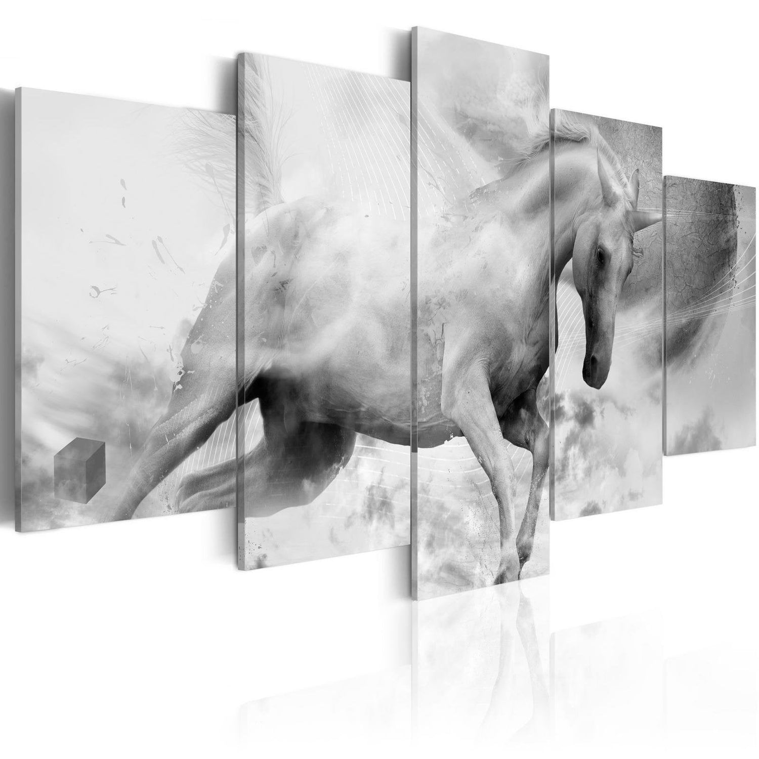 Stretched Canvas Animal Art - The Last Unicorn-Tiptophomedecor
