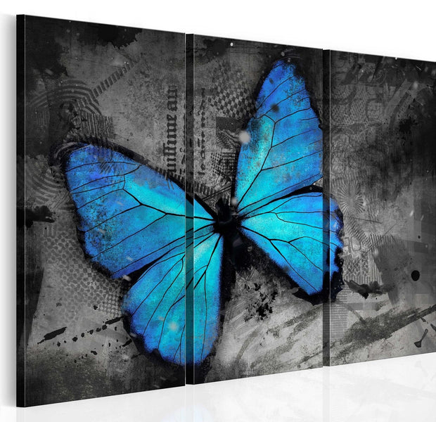 Stretched Canvas Animal Art - The Study Of Butterfly - Triptych-Tiptophomedecor