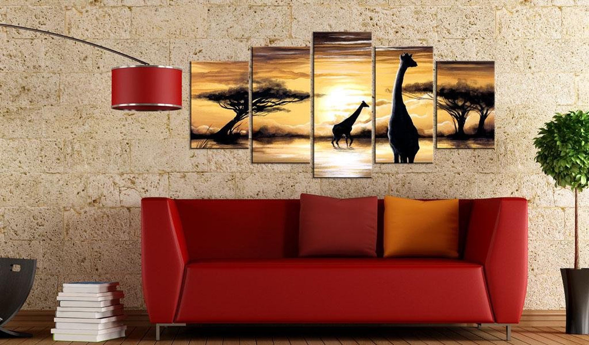 Stretched Canvas Animal Art - Wild Africa-Tiptophomedecor