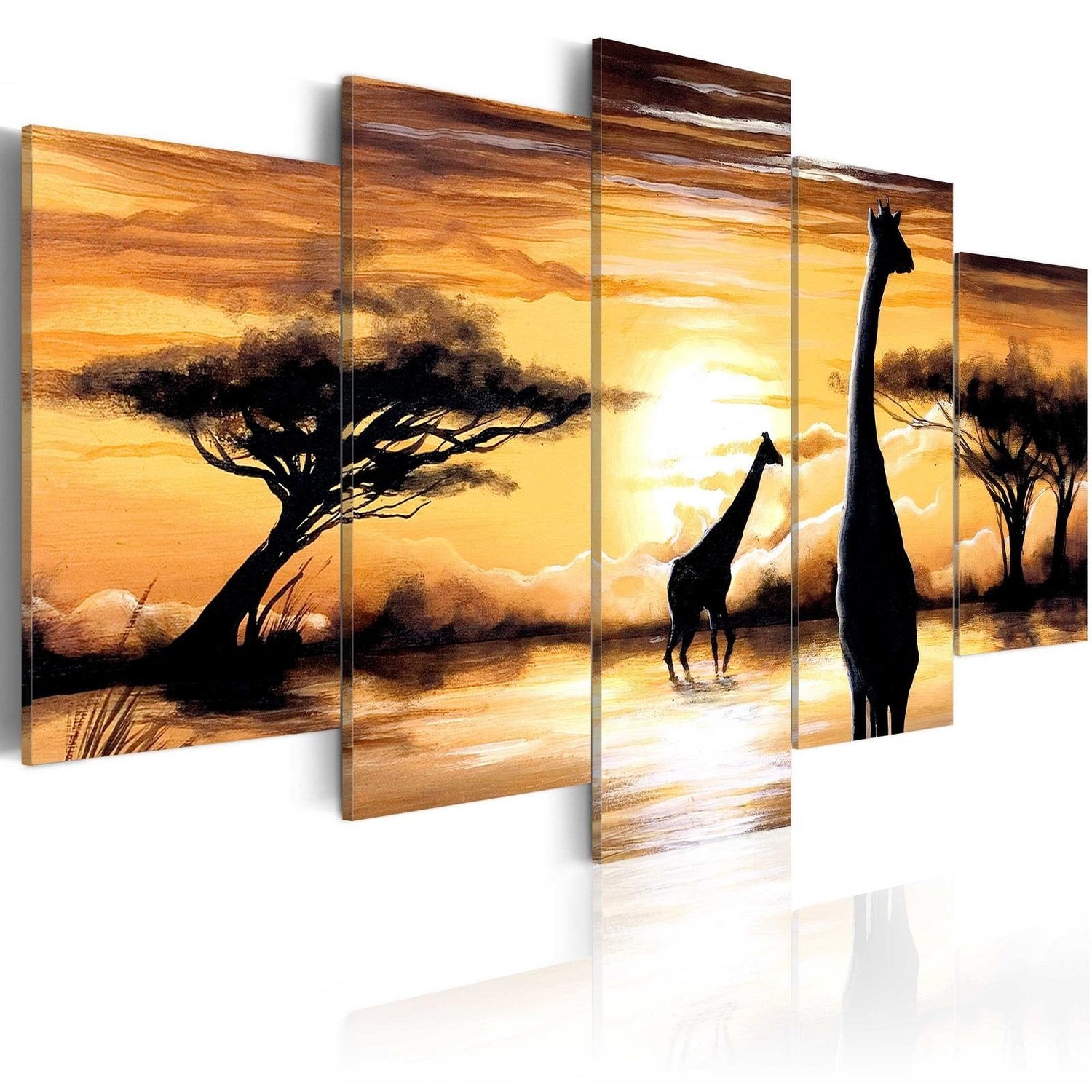 Stretched Canvas Animal Art - Wild Africa-Tiptophomedecor