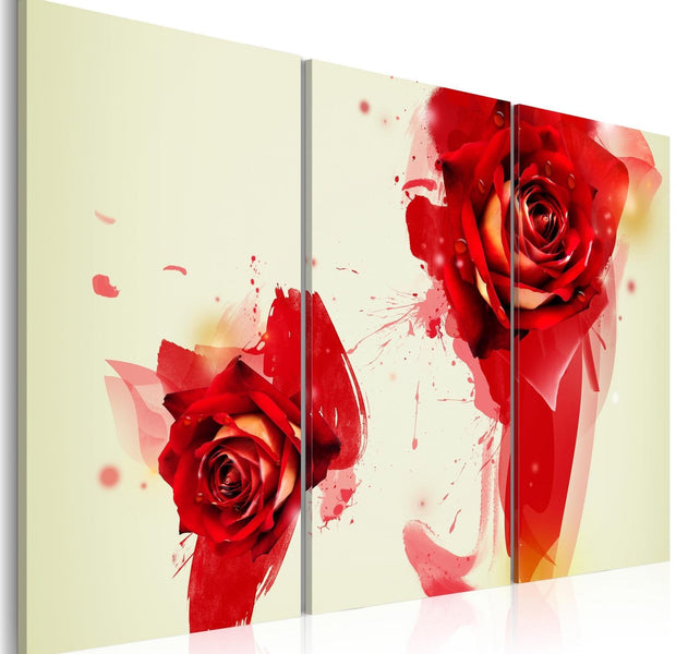 Stretched Canvas Floral Art - A New Look On A Rose-Tiptophomedecor