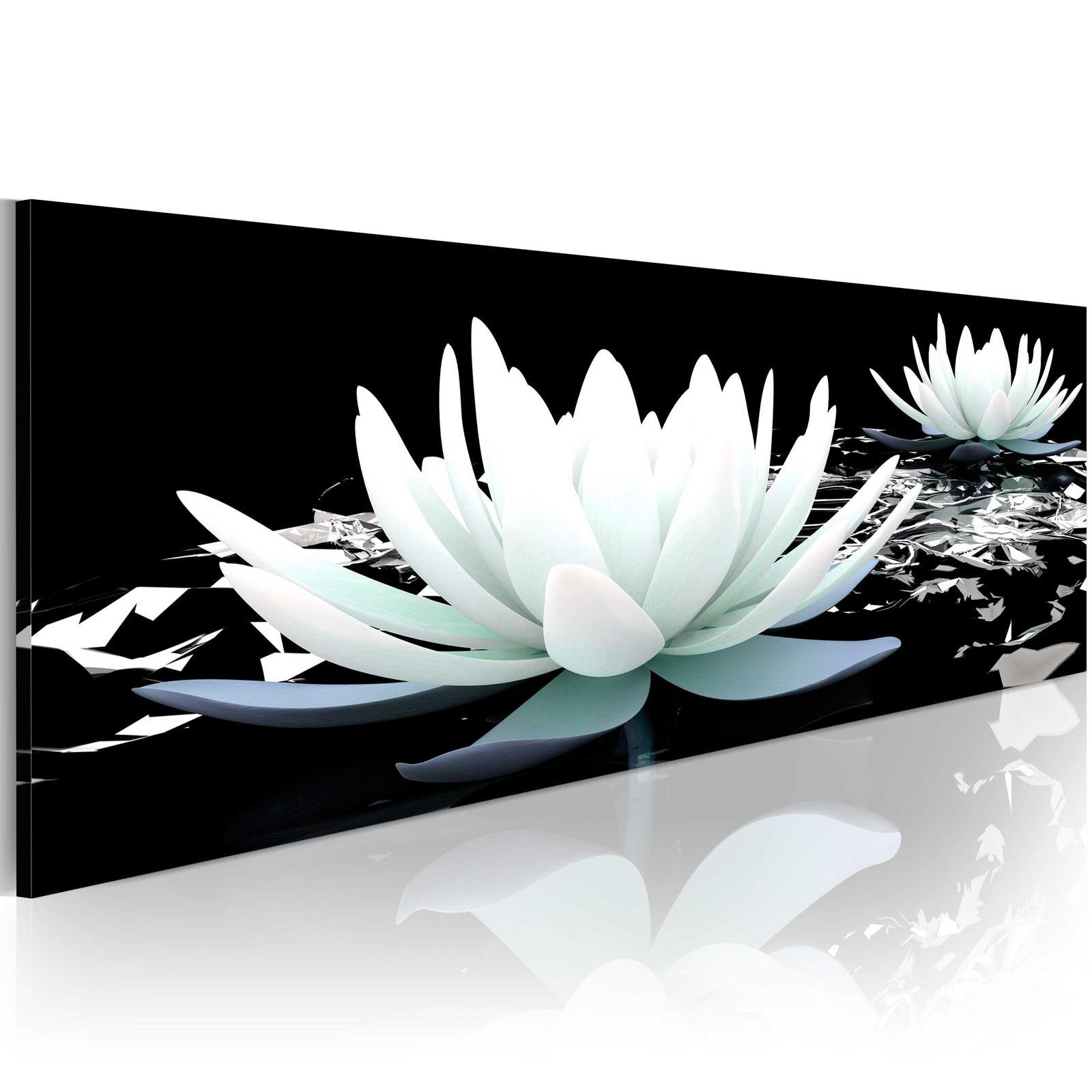 Stretched Canvas Floral Art - Alabaster Lilies-Tiptophomedecor