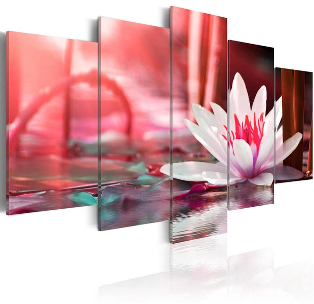 Stretched Canvas Floral Art - Amaranthine Lotus-Tiptophomedecor