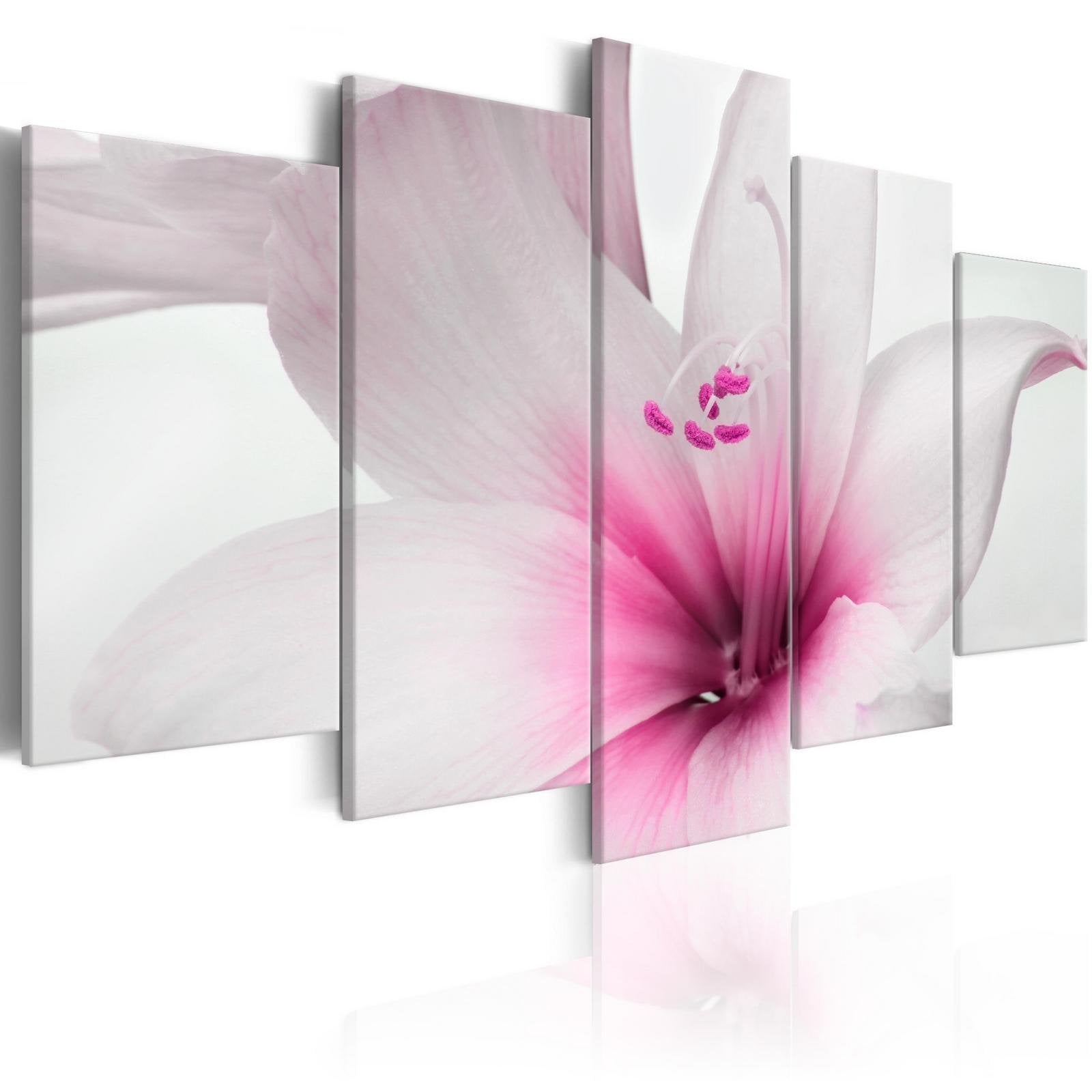 Stretched Canvas Floral Art - Amarylis: Pink Charm-Tiptophomedecor
