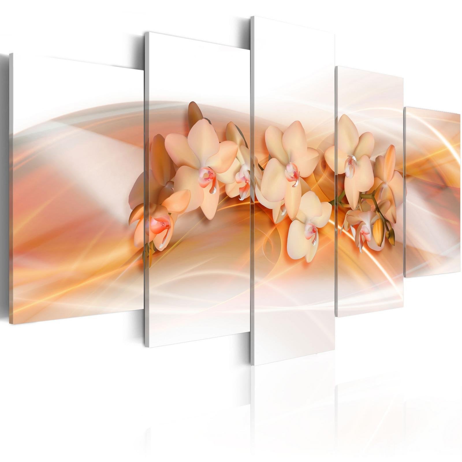 Stretched Canvas Floral Art - An Orchid, A Delicate Decoration-Tiptophomedecor