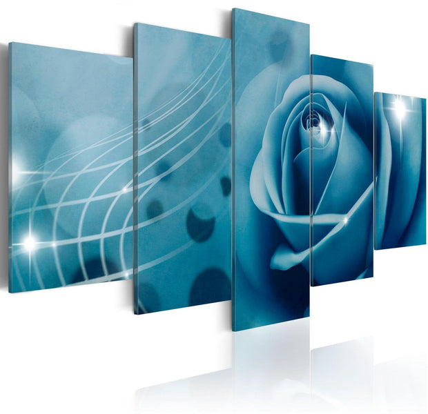 Stretched Canvas Floral Art - Blue Beauty-Tiptophomedecor