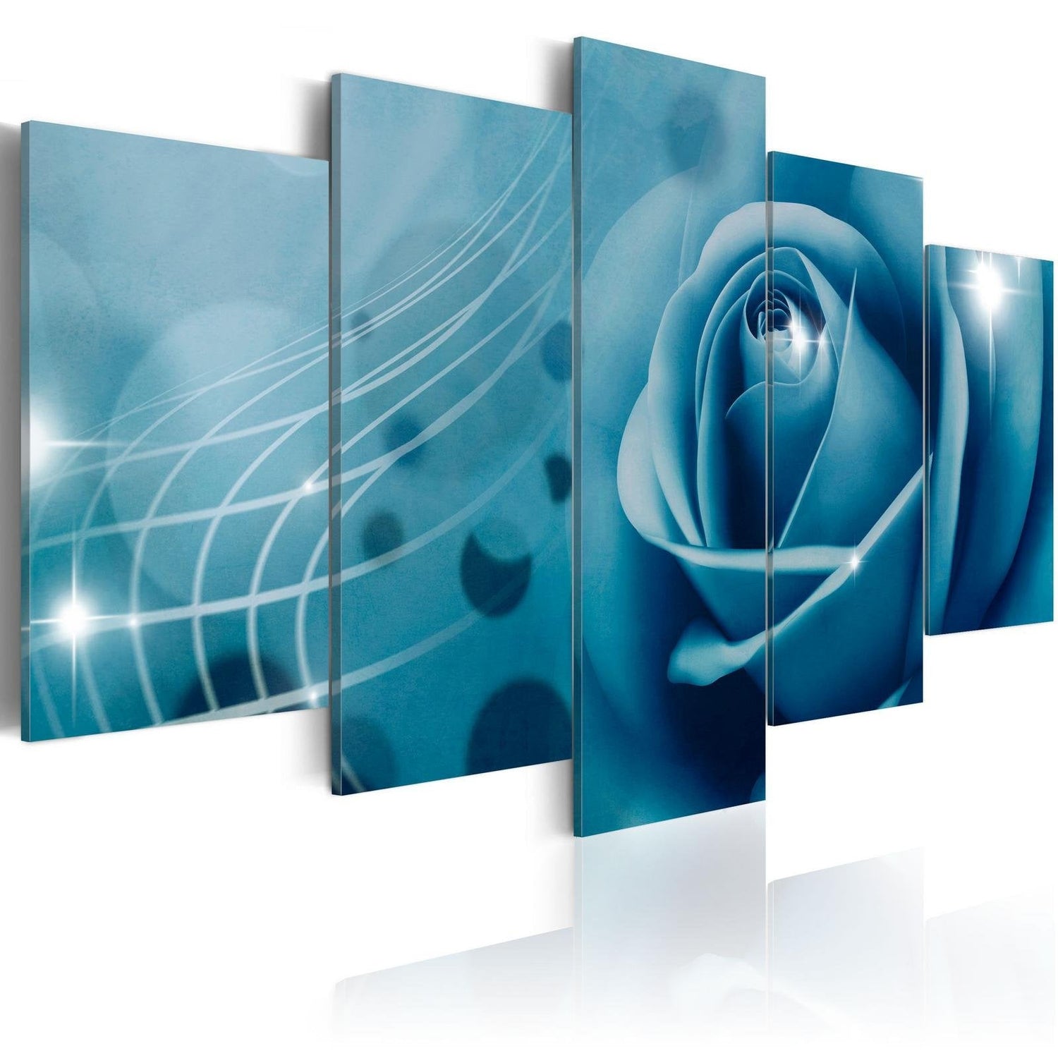 Stretched Canvas Floral Art - Blue Beauty-Tiptophomedecor