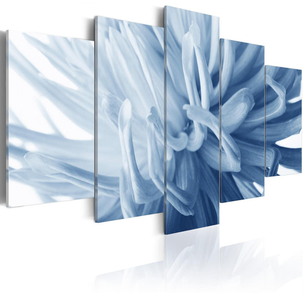 Stretched Canvas Floral Art - Blue Dahlia-Tiptophomedecor