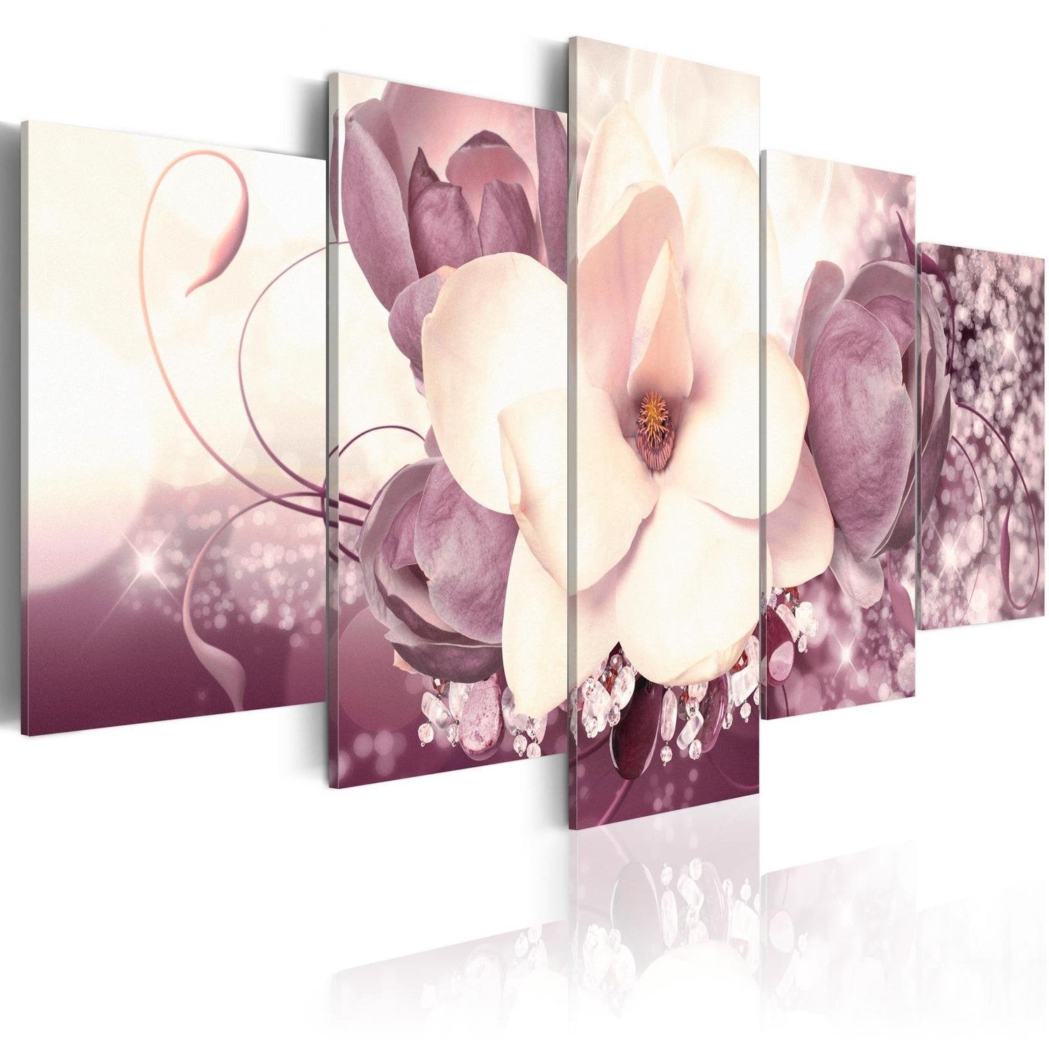 Stretched Canvas Floral Art - Burgundy Princess-Tiptophomedecor