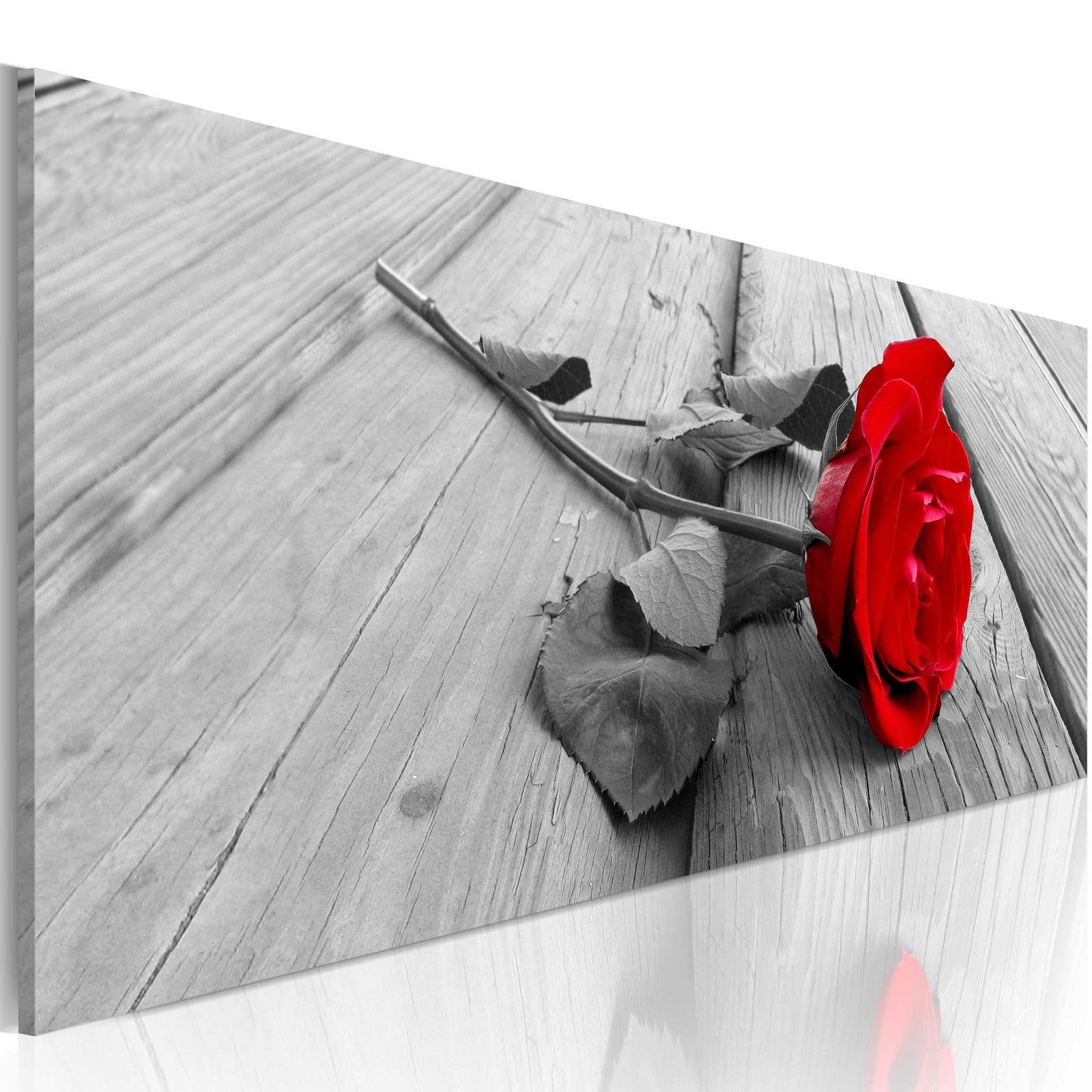 Stretched Canvas Floral Art - Carmine Rose-Tiptophomedecor