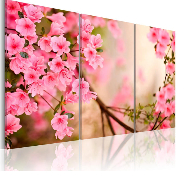 Stretched Canvas Floral Art - Cherry Flower-Tiptophomedecor