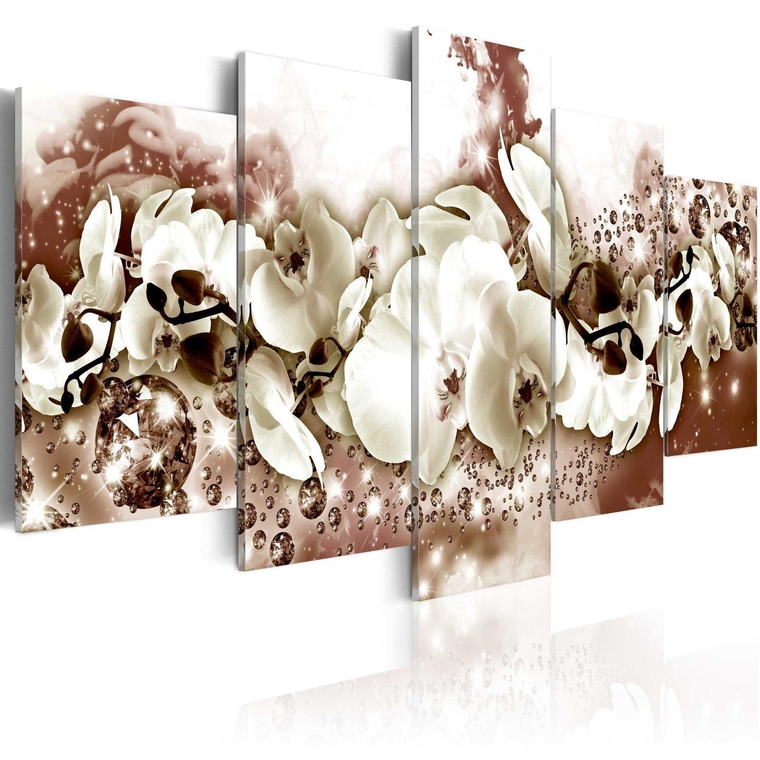 Stretched Canvas Floral Art - Chocolate Orchid-Tiptophomedecor