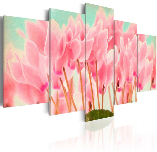 Stretched Canvas Floral Art - Cyclamen-Tiptophomedecor