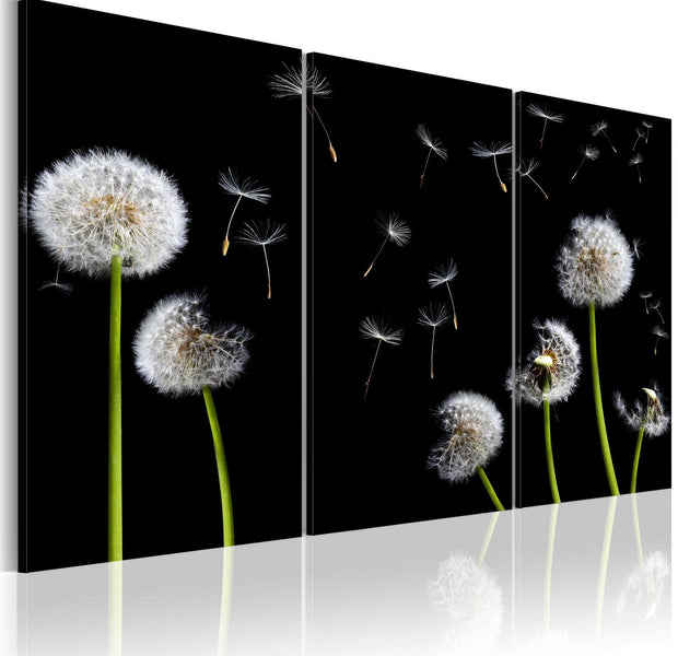 Stretched Canvas Floral Art - Dandelions Family-Tiptophomedecor