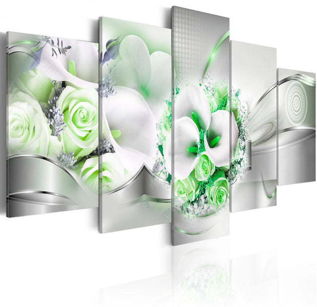 Stretched Canvas Floral Art - Emerald Bouquet-Tiptophomedecor
