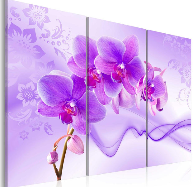 Stretched Canvas Floral Art - Ethereal Orchid - Violet-Tiptophomedecor