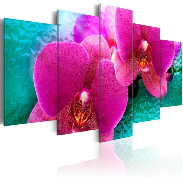 Stretched Canvas Floral Art - Exotic Orchids-Tiptophomedecor