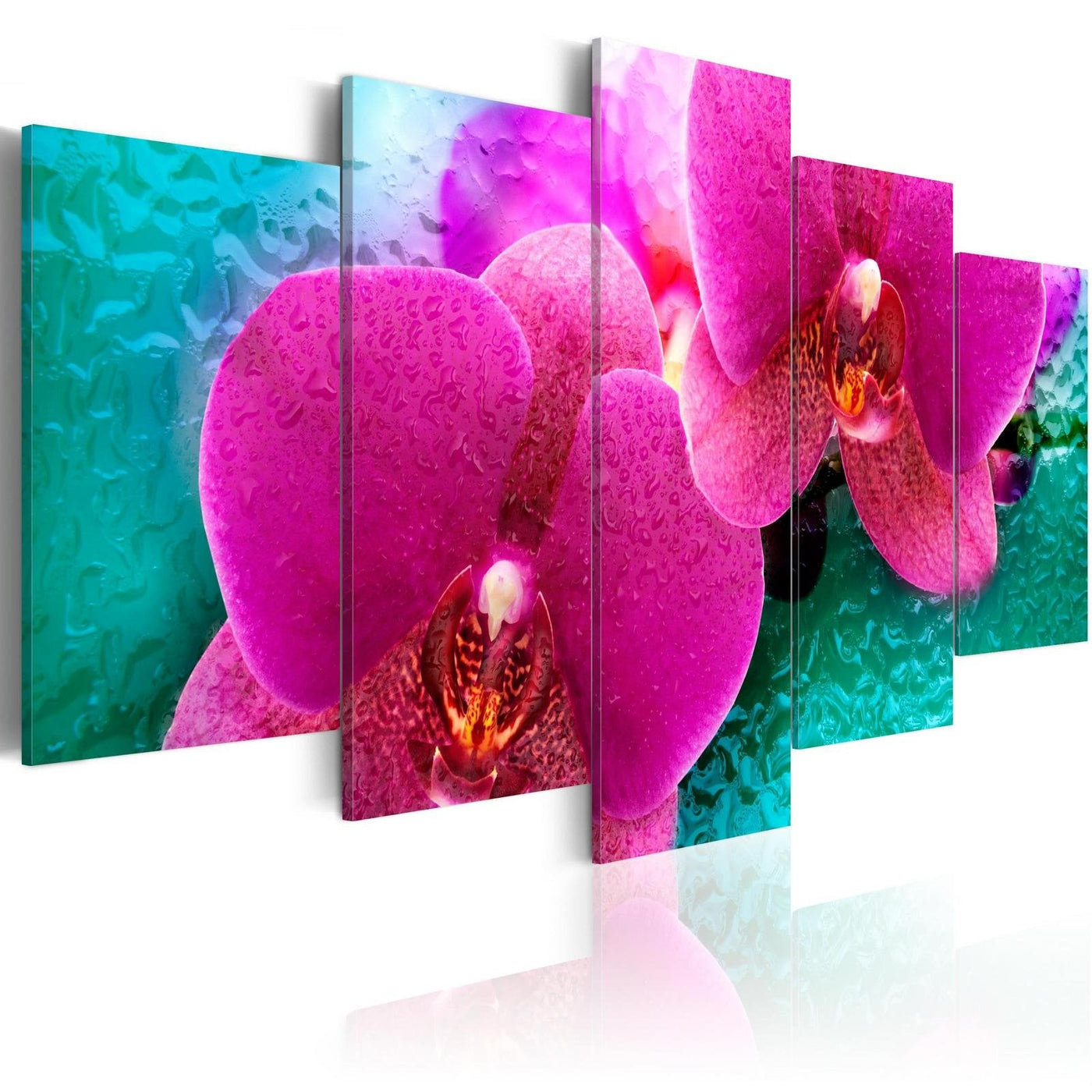 Stretched Canvas Floral Art - Exotic Orchids-Tiptophomedecor