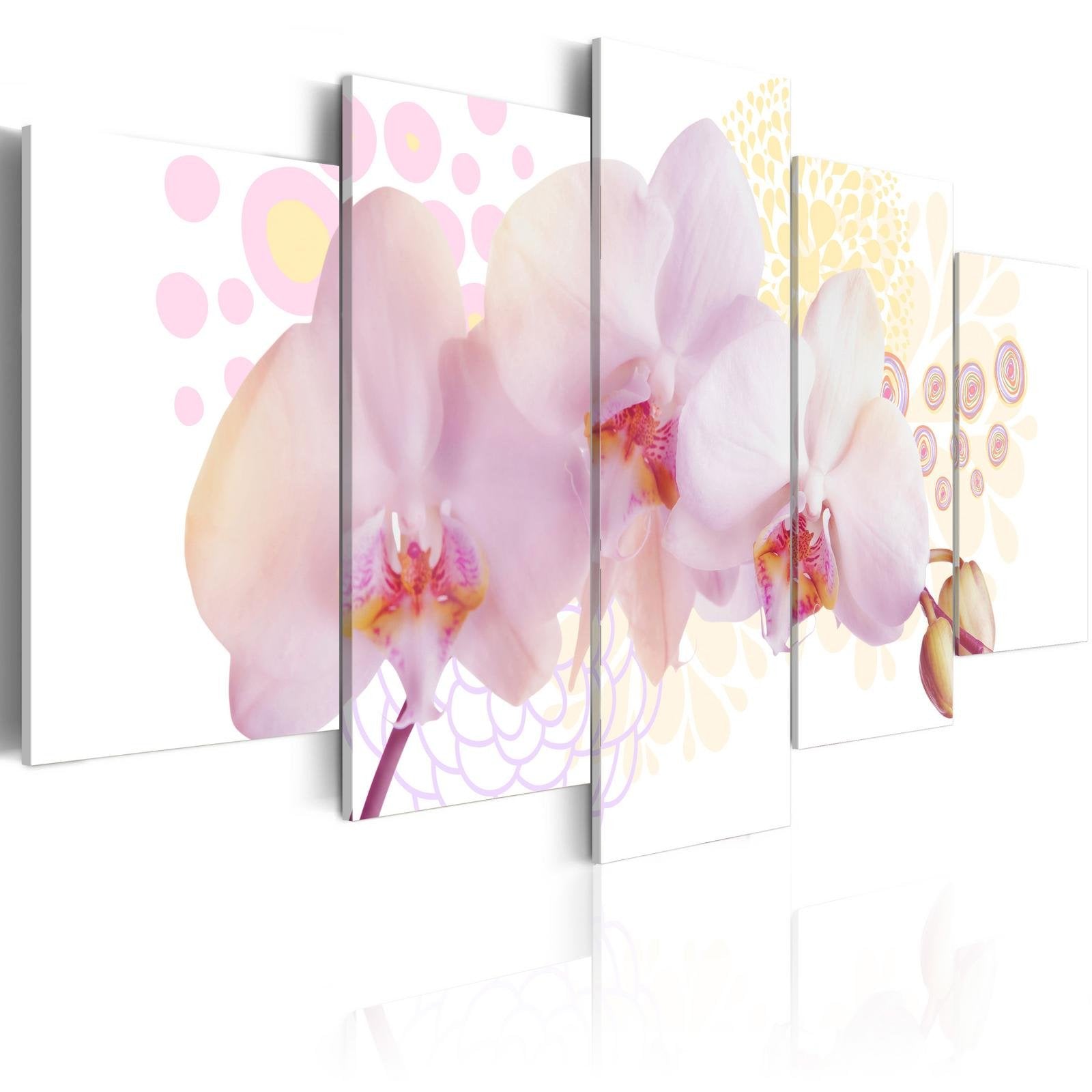 Stretched Canvas Floral Art - Finessed Orchid-Tiptophomedecor