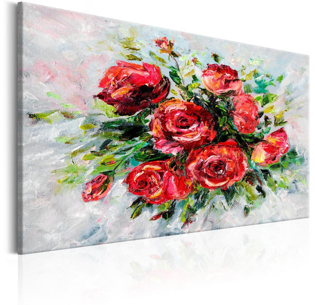 Stretched Canvas Floral Art - Flowers Of Love-Tiptophomedecor