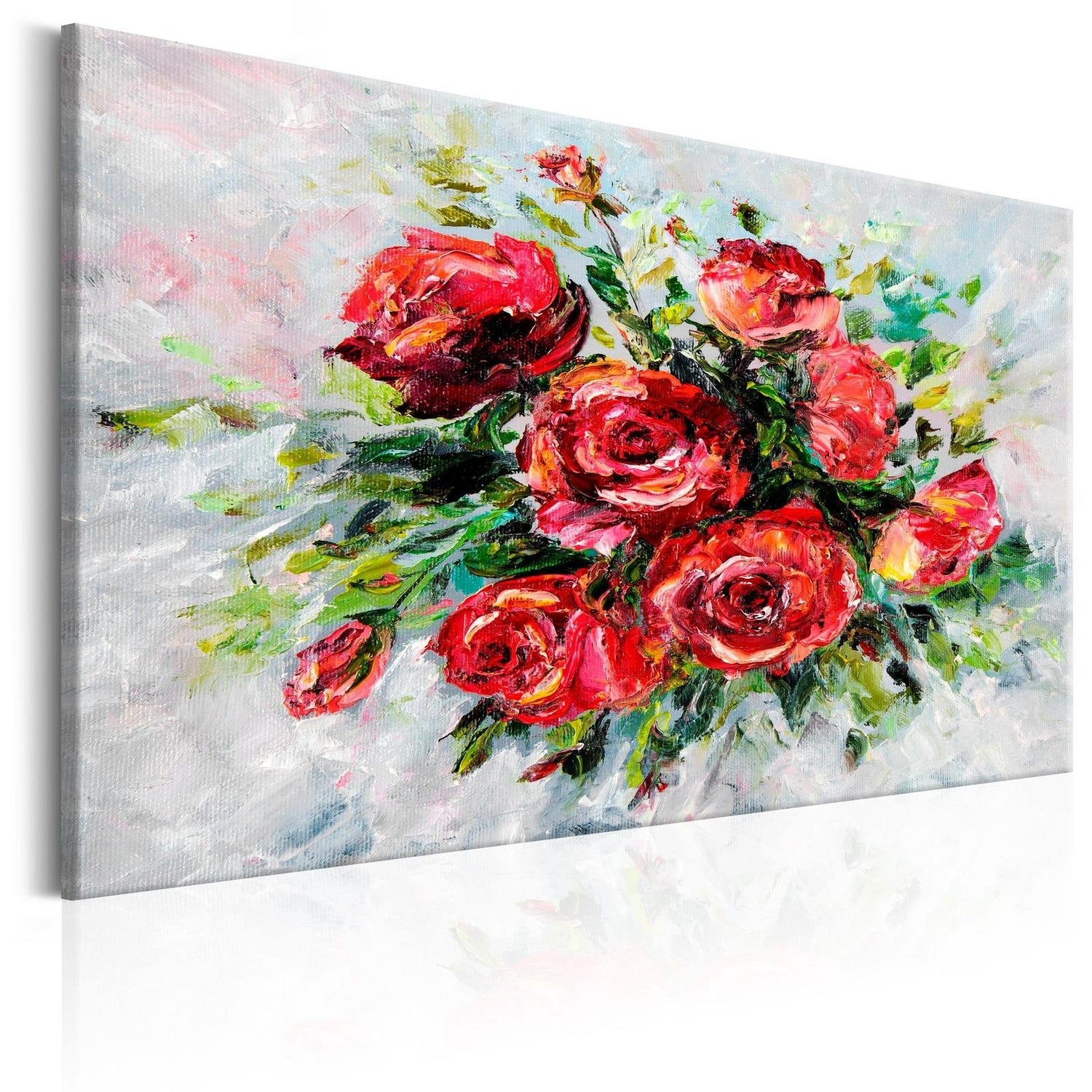 Stretched Canvas Floral Art - Flowers Of Love-Tiptophomedecor