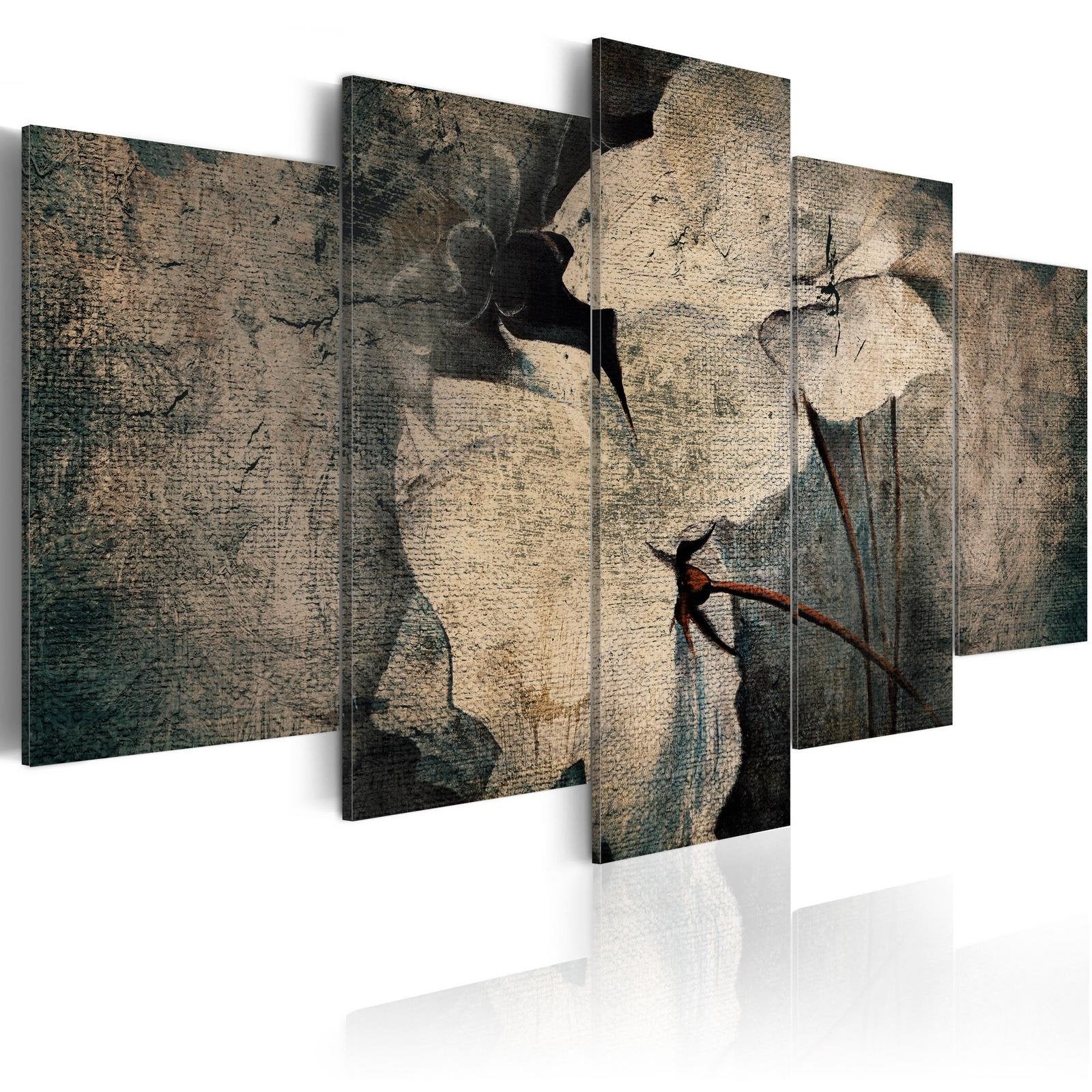 Stretched Canvas Floral Art - Flowers Of Melancholy-Tiptophomedecor