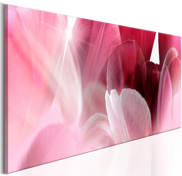Stretched Canvas Floral Art - Flowers: Pink Tulips-Tiptophomedecor