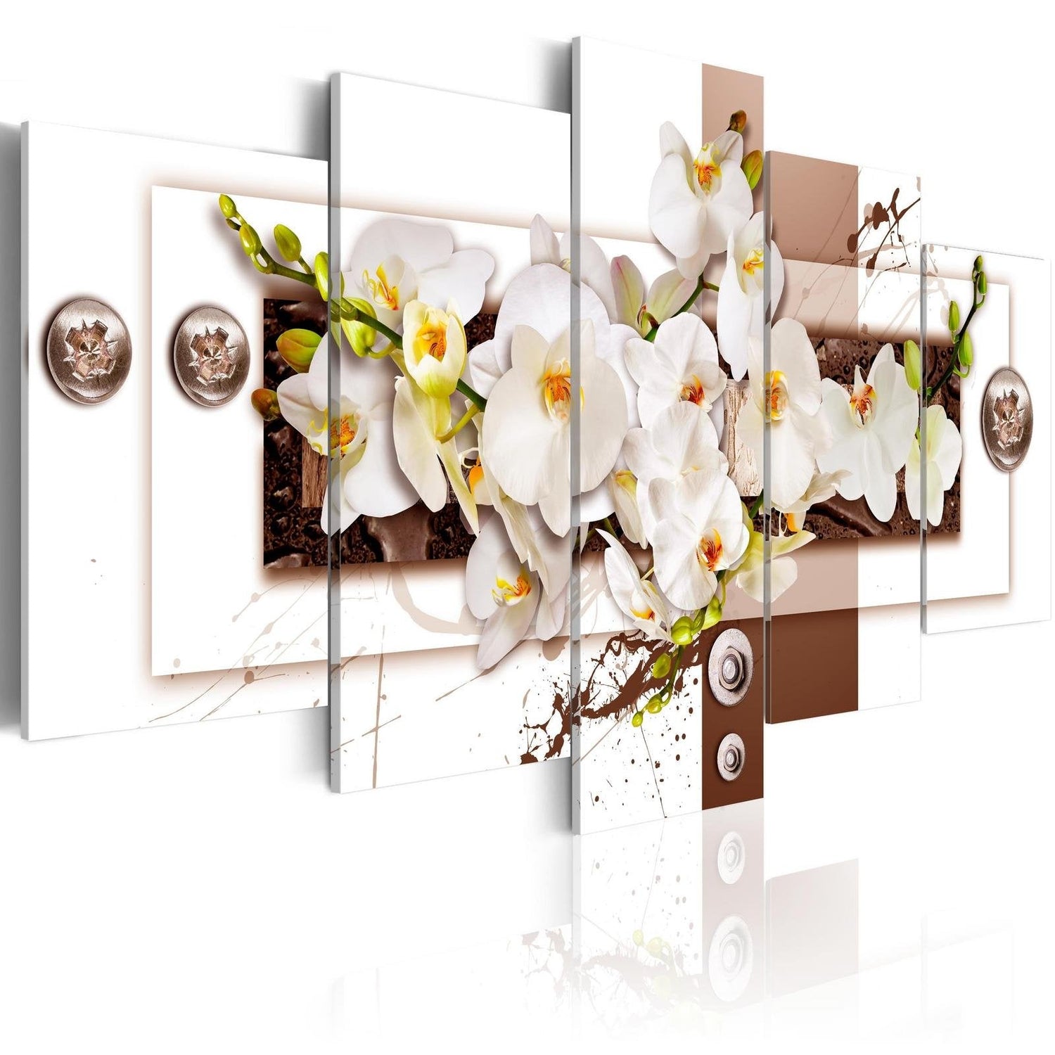 Stretched Canvas Floral Art - Flowery Installation-Tiptophomedecor