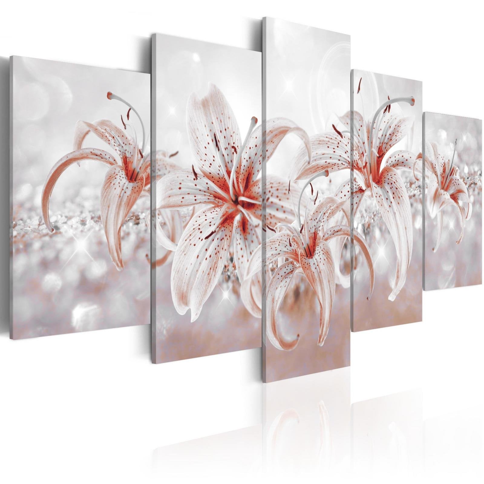 Stretched Canvas Floral Art - Flowery Saga-Tiptophomedecor