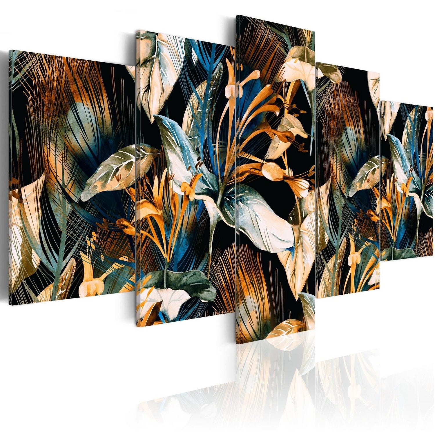 Stretched Canvas Floral Art - Garden Of The Jungle-Tiptophomedecor