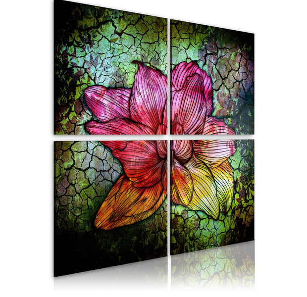 Stretched Canvas Floral Art - Glass Flower-Tiptophomedecor