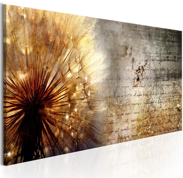 Stretched Canvas Floral Art - Golden Dandelion-Tiptophomedecor